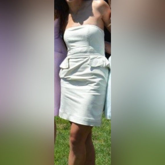 Marc by Marc Jacobs Cream Strapless Dress - Picture 3 of 7